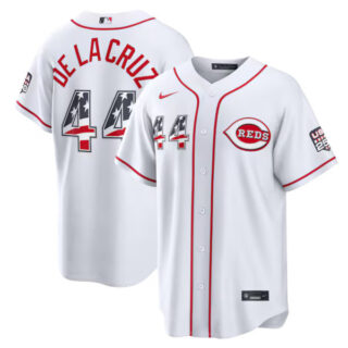Elly De La Cruz Cincinnati Reds #44 USA 250 Fourth of July Home Stadium Jersey - White
