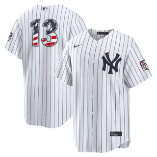 Jazz Chisholm Jr. New York Yankees #13 USA 250 Fourth of July Home Stadium Jersey - White