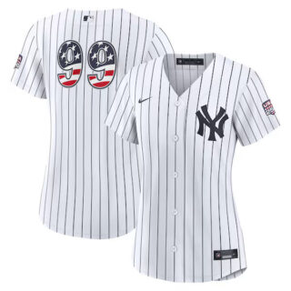 Women's Aaron Judge New York Yankees #99 USA 250 Fourth of July Home Stadium Jersey - White