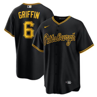 Konnor Griffin Pittsburgh Pirates #6 Alternate Jersey - Black