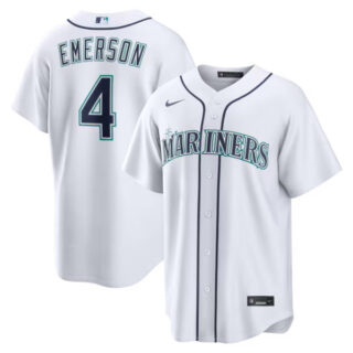 Colt Emerson Seattle Mariners #4 Home Jersey - White
