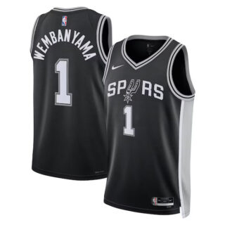 Women's Victor Wembanyama San Antonio Spurs #1 Swingman Jersey - Icon Edition - Black