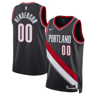 Women's Scoot Henderson Portland Trail Blazers #00 2023 NBA Draft Swingman Jersey - Icon Edition - Black
