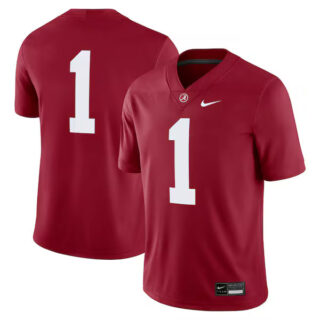 Men's #1 Alabama Crimson Tide Game Jersey - Crimson