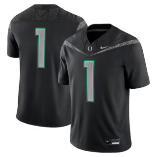 Men's #1 Oregon Ducks Game Jersey - Black