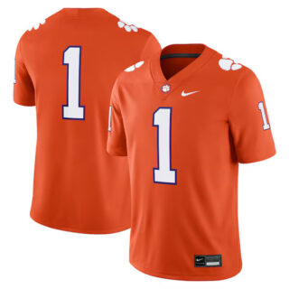 Men's #1 Clemson Tigers Game Jersey - Orange