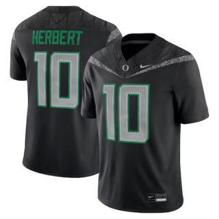 Men's Justin Herbert Oregon Ducks Alumni Game Jersey - Black