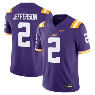 Men's Justin Jefferson LSU Tigers Alumni Game Jersey - Purple