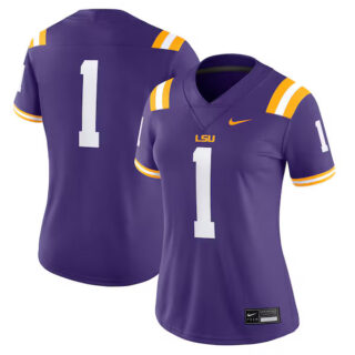 Women's #1 LSU Tigers Game Jersey - Purple