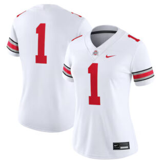 Women's #1 Ohio State Buckeyes Game Jersey - White