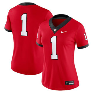Women's #1 Georgia Bulldogs Game Jersey - Red