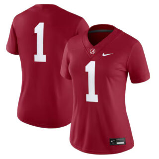 Women's #1 Alabama Crimson Tide Game Jersey - Crimson