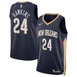 Women's Jordan Hawkins New Orleans Pelicans #24 Swingman Jersey - Icon Edition - Navy