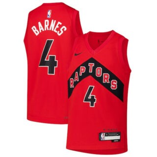 Youth Scottie Barnes Toronto Raptors #4 Swingman Jersey - Icon Edition - Red