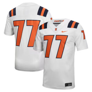 Men's #77 Illinois Fighting Illini Untouchable Football Jersey ?C White