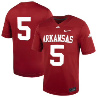 Men's #5 Arkansas Razorbacks Untouchable Football Jersey ?C Cardinal