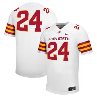 Men's #24 Iowa State Cyclones Untouchable Football Jersey ?C White