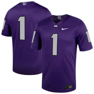 Men's #1 TCU Horned Frogs Untouchable Football Jersey ?C Purple