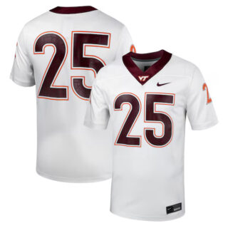 Men's #25 Virginia Tech Hokies Untouchable Football Jersey ?C White