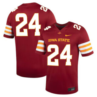 Men's #24 Iowa State Cyclones Untouchable Football Jersey ?C Cardinal