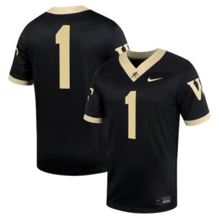 Men's #1 Wake Forest Demon Deacons Untouchable Football Jersey ?C Black