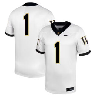 Men's #1 Wake Forest Demon Deacons Untouchable Football Jersey ?C White
