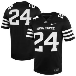 Men's #24 Iowa State Cyclones Alternate Game Jersey - Black