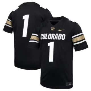 Men's #1 Colorado Buffaloes Throwback Game Jersey - Black