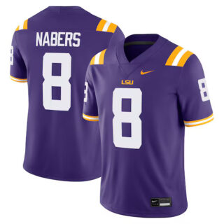Men's Malik Nabers LSU Tigers Player Game Jersey - Purple