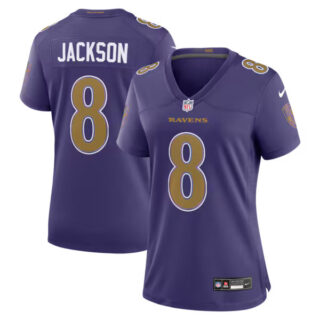 Women's Lamar Jackson Baltimore Ravens #8 Alternate Game Jersey - Purple