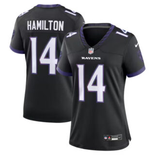 Women's Kyle Hamilton Baltimore Ravens #14 Alternate Game Jersey - Black