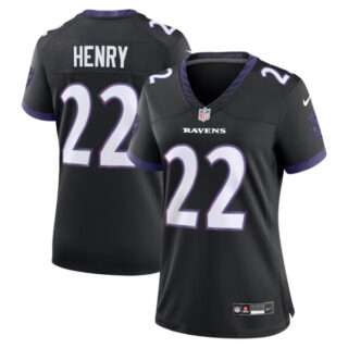 Women's Derrick Henry Baltimore Ravens #22 Alternate Game Jersey - Black