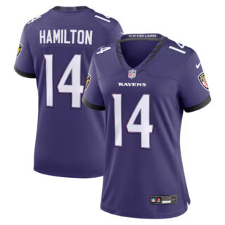 Women's Kyle Hamilton Baltimore Ravens #14 Team Game Jersey - Purple