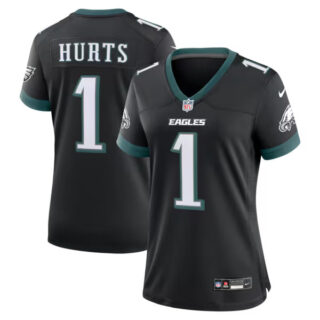 Women's Jalen Hurts Philadelphia Eagles #1 Alternate Game Jersey - Black