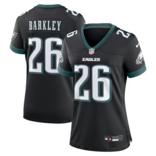 Women's Saquon Barkley Philadelphia Eagles #26 Alternate Game Jersey - Black