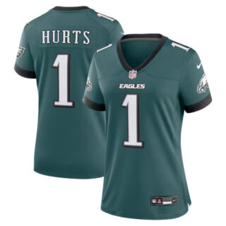 Women's Jalen Hurts Philadelphia Eagles #1 Team Game Jersey - Midnight Green