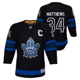 Youth Auston Matthews Toronto Maple Leafs #34 Alternate Premier Player Jersey - Black