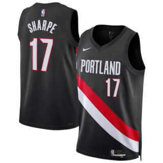 Women's Shaedon Sharpe Portland Trail Blazers #17 Swingman Jersey - Icon Edition - Black