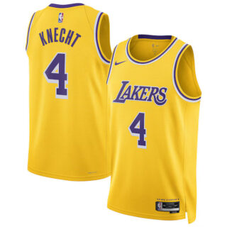 Women's Dalton Knecht Los Angeles Lakers #4 Swingman Jersey - Gold