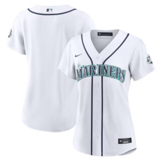 Women's Seattle Mariners Home 50th Season Stadium Jersey - White
