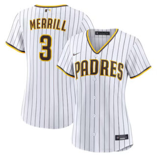 Women's Jackson Merrill San Diego Padres #3 Home Jersey - White