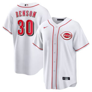 Will Benson Cincinnati Reds #30 Home Jersey - White