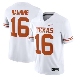 Men's Arch Manning Texas Longhorns Game Jersey - White