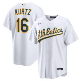 Nick Kurtz Athletics #16 Home Jersey - White