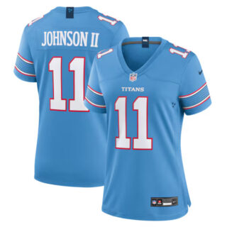 Women's Jermaine Johnson II Tennessee Titans #11 Team Game Jersey - Light Blue