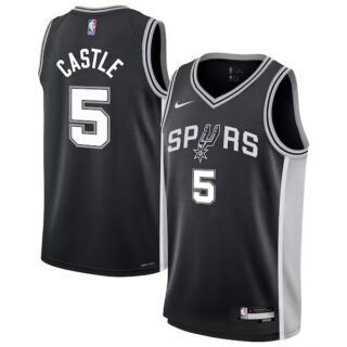 Youth Stephon Castle San Antonio Spurs #5 Swingman Jersey - Icon Edition - Black
