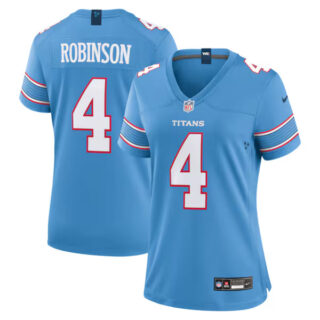 Women's Wan'Dale Robinson Tennessee Titans #4 Team Game Jersey - Light Blue