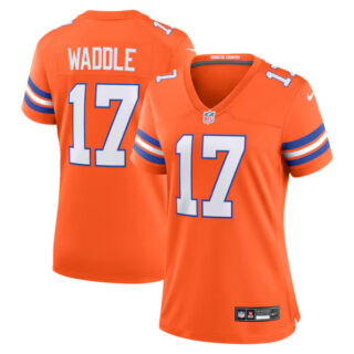 Women's Jaylen Waddle Denver Broncos #17 Mile High Collection 1977 Throwback Game Jersey - Orange