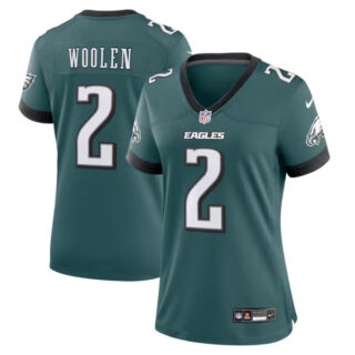 Women's Tariq Woolen Philadelphia Eagles #2 Team Game Jersey - Midnight Green