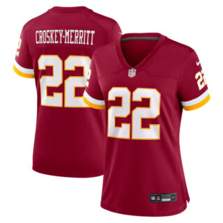 Women's Jacory Croskey-Merritt Washington Commanders #22 Game Jersey - Burgundy